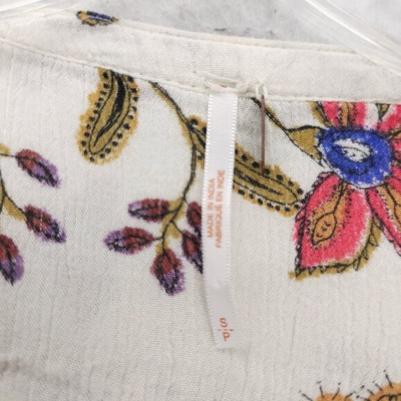 FREE PEOPLE Just the Two of Us Tunic Swing Top Floral Oversized SMAL - Picture 5 of 6